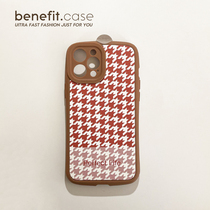 Benefit Korean wind brown kilobirge application Apple 13promax mobile phone shell retro iphone12mini art xsmax brief xr silicone 8plu