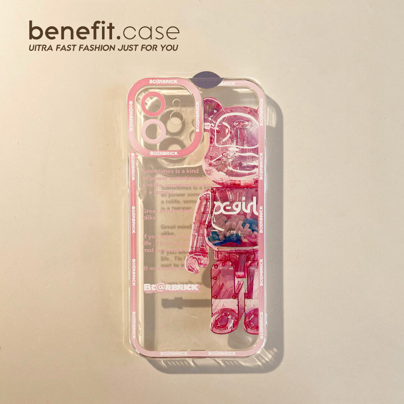 Benefit violent bear new original application Apple 13promax mobile phone protection shell iphone12mini protective sleeve xsmax silicone anti-fall xr transparent 8