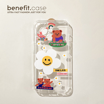Benefit cartoon sun flower Cubs apply Apple 13promax mobile phone shell iphone12 transparent mini soft silicone xsmax anti-fall xr bear 8plu