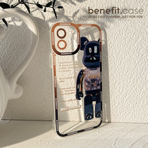 Benefit Japan-ROK Tide Card Violent Bear applies Apple 13promax mobile phone shell iphone12mini protective sleeve xsmax brief xr new 8plus