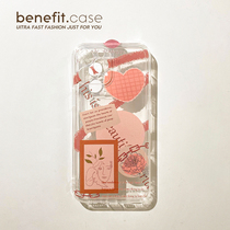 Benefit Japan-ROK Ins art illustrations apply Apple 13promax mobile phone shell creative iphone12mini Literary xsmax adolescent girl xr transparent 8p