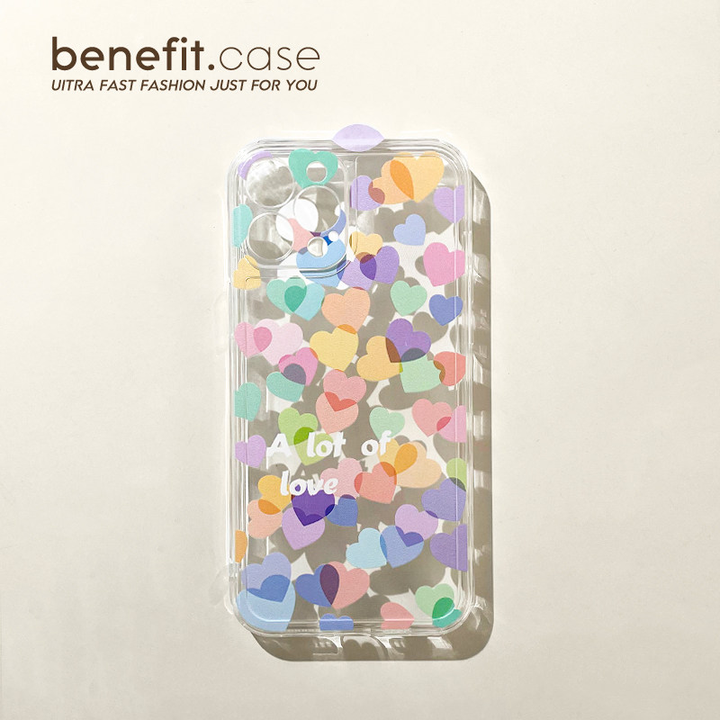Benefit small freshens multi-color loving application Apple 13promax mobile phone protective shell iphone12 soft mini