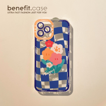 Benefit New Simplicity Joins Wind Blue Blooms Apply Apple 13promax Advanced Senses Mobile Phone Shell iphone12mini New Xr Lovers 8plus