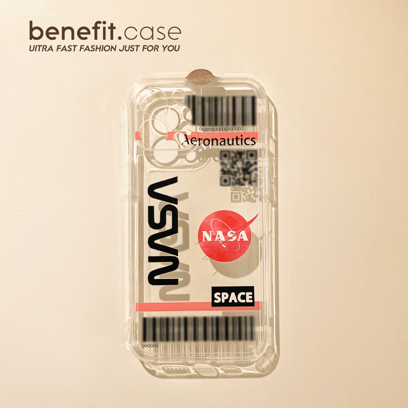 Benefit creative lunar boarding pass applies Apple 13promax mobile phone protection shell iphone12 transparent mini full package xsmax personality xr male and female 8p