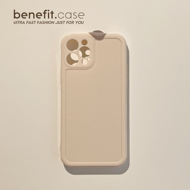 Benefit Brief Antique White Pure Color Apply Apple 13promax Advanced Sensation Mobile Phone Protection Shell iphone12mini Protective Sleeve Xsmax New Xr Couple