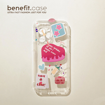 Benefit Japan-ROK Ins English Loving Cake applies Apple 13promax mobile phone shell iphone12mini