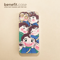 Benefit cartoon full screen Poggie Prince applies Apple 13promax mobile phone shell iphone12 transparent mini anti-fall xsmax creative xr cute 8pl
