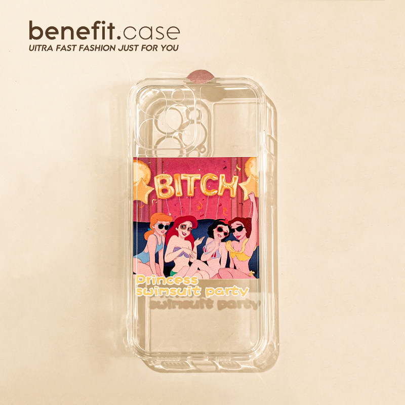 Benefit cartoon princess party applies Apple 13promax mobile phone protection shell transparent iphone12 to blame mini fun xsmax silicone xr female 8p