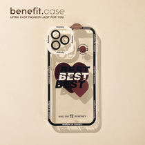 Benefit creative tide card loving BEST applies Apple 13promax silicone cell phone shell iphone12mini protective sleeve xsmax anti-fall xr couple