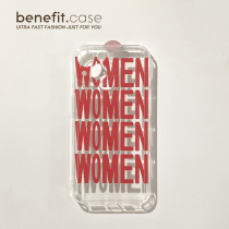 Benefit creative ins English wowen Applicable Apple 13promax mobile phone shell small crowdsourced iphone12mini transparent xsmax personality xr soft