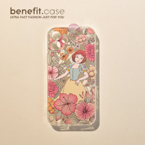 Benefit cartoon lovely flower bushes Snow White applies Apple 13promax transparent mobile phone shell iphone12mini protective sleeve xsmax anti-fall xr female 8