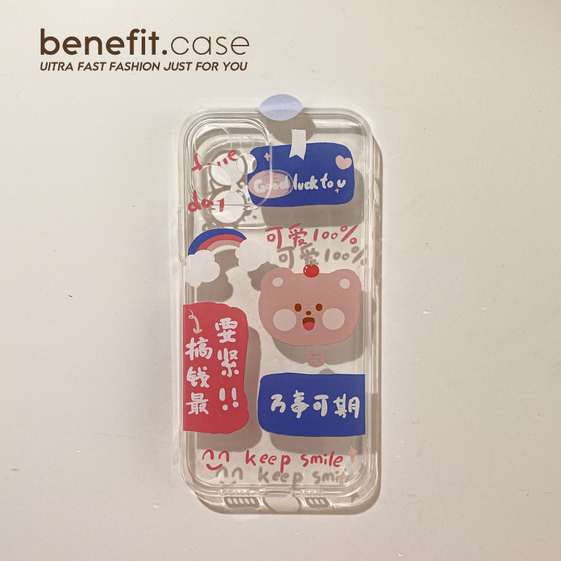 Benefit original Japan-ROK wins money to apply Apple 13promax mobile phone protection shell iphone12mini protective sheath xsmax cartoon xr