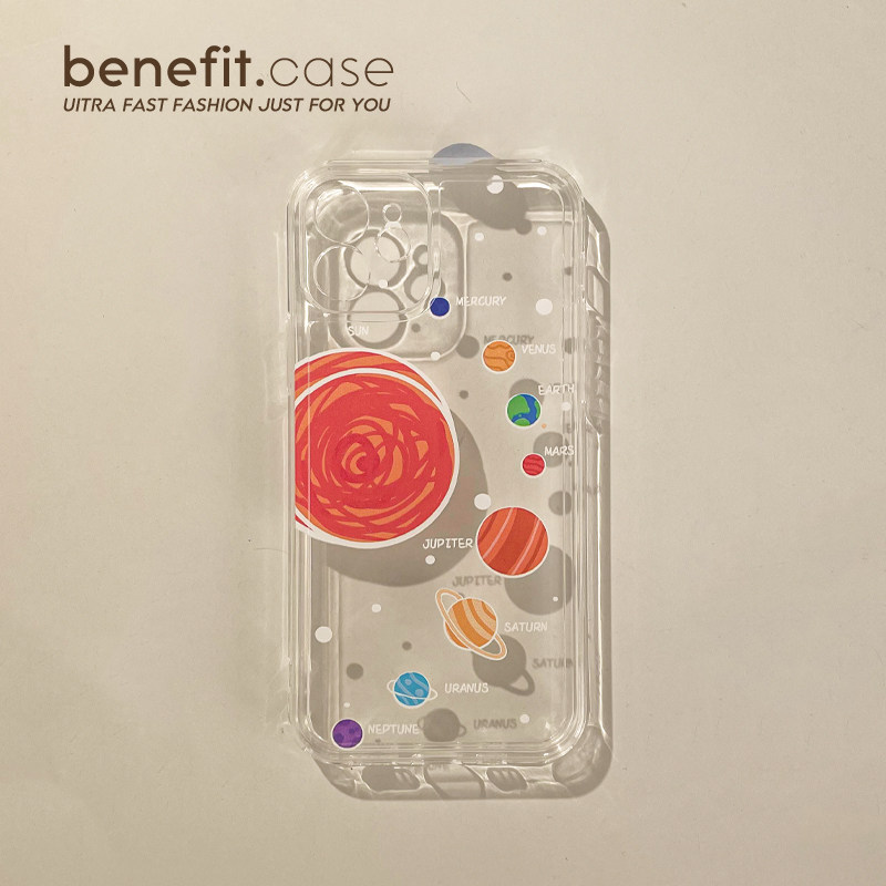Benefit creative planet applies Apple 13promax mobile phone protection shell iphone12mini protective sheath xsmax solar galaxy xr transparent 8pl