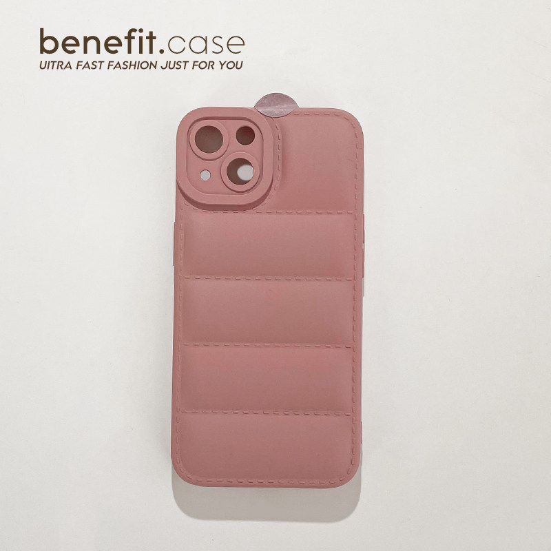 Benefit brief down served sand pink applicable apple 13promax mobile phone protection shell creative iphone12mini advanced xsmax brief xr silicone 8