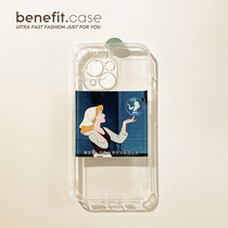 Benefit fun narcissistic girl applies Apple 13promax mobile phone shell cute iphone12mini Japan-ROK xsmax personality xr transparent 8plus