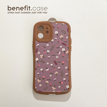 Benefit Japan-ROK-ins retro broken flowers apply Apple 13promax mobile phone shell creative iphone12mini literary and artistic wind xsmax brief xr silica gel 8