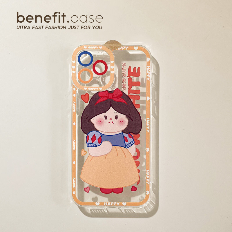 Benefit cute super cute Princess Microfat Princess applies Apple 13promax phone protection shell iphone12mini protective sheath xsmax female xr Japan-ROK 8p
