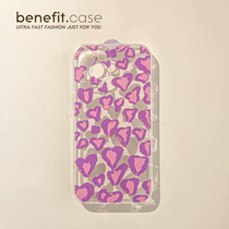 Benefi brief purple loving application Apple 13promax anti-fall mobile phone shell iphone12 protective sleeves xs full package xr transparent 8plus senior 7p womens section 6