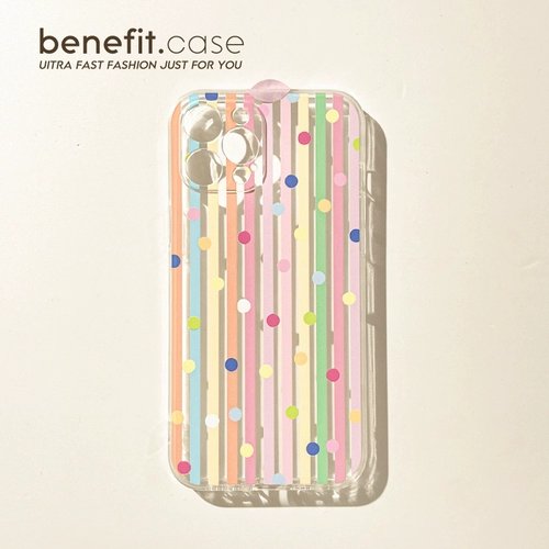 Цветные полоски в японском и корейском стиле Hyuna 16 подходят для 15 Apple 𬞟fruit 13 защитный чехол для мобильного телефона iphone14promax новый 12 защитный чехол 11 Advanced xsmax прозрачный силиконовый xr 8p женский мини