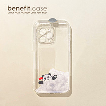 Benefit brief cute cloud pandas apply Apple 13promax mobile phone shell iphone12 transparent mini soft shell xsmax anti-fall xr new 8pl