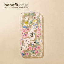 Benefit Small Freshens Pink Peach Flowers Apply Apple 13promax Mobile Phone Shell iphone12 Anti-Fall Mini Silicone Xsmax New Xr Brief 8