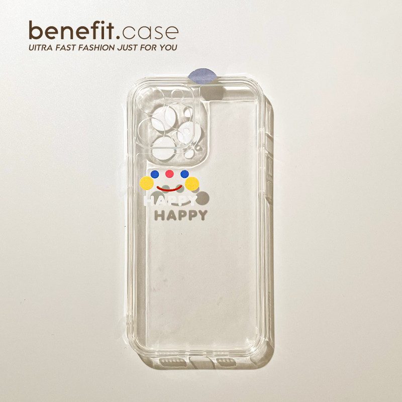 Benefit, Japan-ROK minimalist happy smiling face applies Apple 13promax mobile phone protection shell iphone12mini protective sleeve 11 new xsmax overdraft