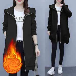 单/加绒风衣女秋冬韩版宽松时尚加绒外套