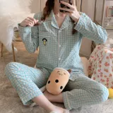 Осенняя пижама, хлопковый лонгслив, японский кардиган, милый комплект для школьников, коллекция 2023