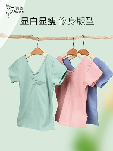 Летняя спортивная одежда, одежда для гимнастики, короткий рукав, облегающий крой