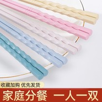 Home Health Alloy Chopsticks Luxury High-Color Anti-Slide Couple High-Temperature Tableware Division Antibacteria