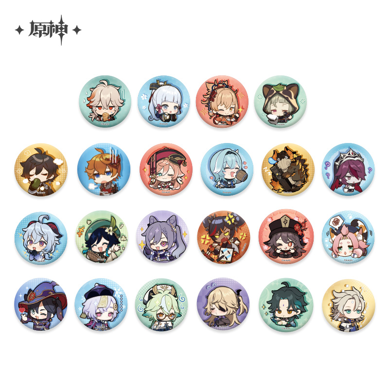 The original god theme series Q Edition series Pearl Light Process Badge Genshin