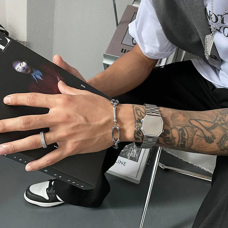AMBU timeless watch type bracelet bracelet alloy personality small square niche cold style unique