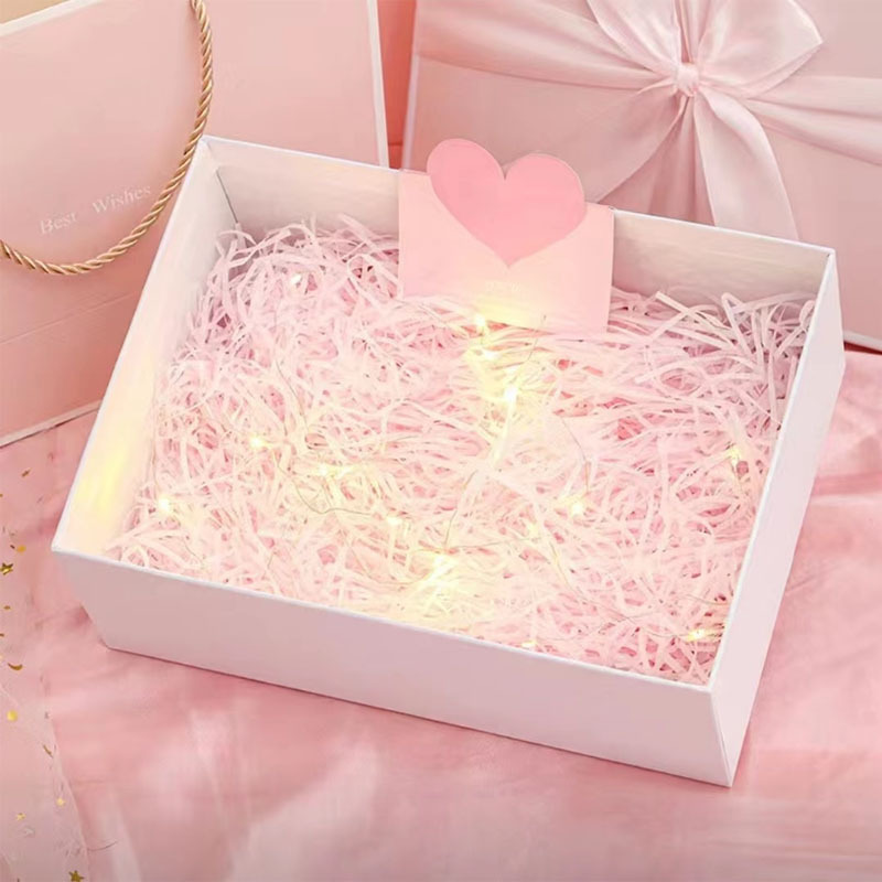 Raffia Mixed Color Mixed-Pack Filling Material Shredded Paper Silk Decorative Material Festive Creative Gift Box Filling Packaging
