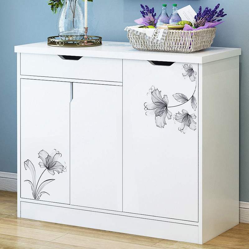 Shoe cabinet Easy containing minimalist modern Xuan Guan Cabinet Imitation Solid Wood Entrance Door Economy Type Home Doorway Shoe Rack 2 Doors