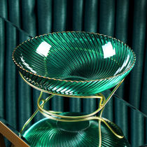 Glass Fruit Pan Creative Light Extravaganza Livingroom Home Tea Table Nets Red Upscale Zero Drinking Water Fruit Tray Extravagant Personality Fashion