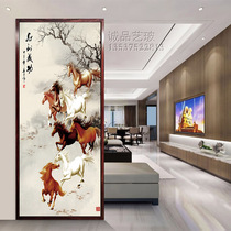 Customized entrance hall living room double-sided bedroom screen partition frosted tempered art glass 2022 immediate success