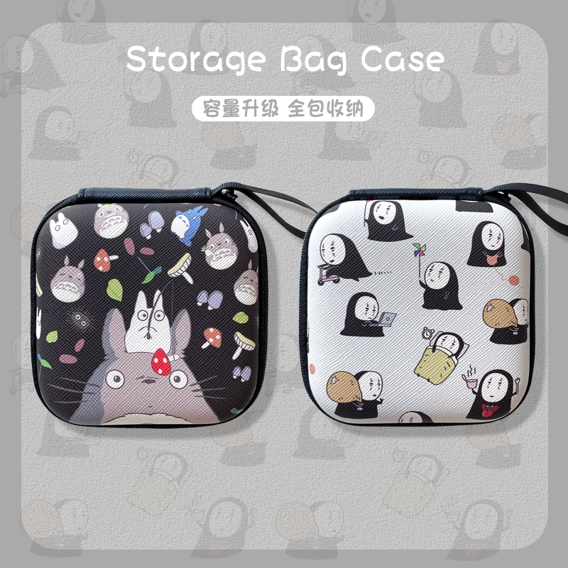 Cartoon Wired Headphones Include package mobile phone flat tablet data line charger digital box cute hands protection pack