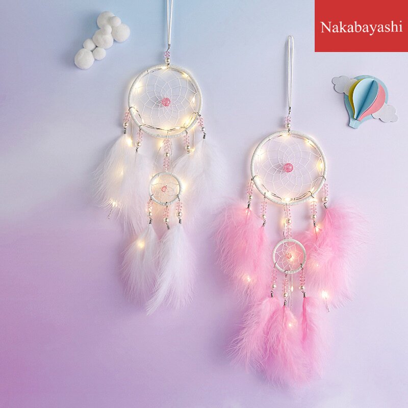 Monternet wind chime pendant feather pearl couple pendant Indian Monternet student ladies gift Monternet gift