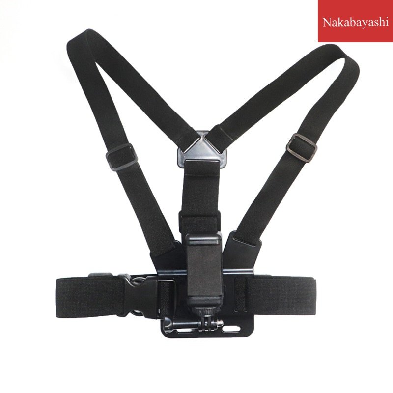Action camera double shoulder chest strap mobile phone word clip long screw J-shaped seat 1 4 screw adapter 5 in 1 set