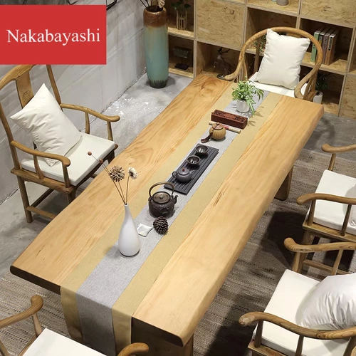 Новый чайный столик и стул в китайском стиле, комбинация офисного приема, чайный столик из цельного дерева, журнальный столик, антикварный чайный столик для приемной