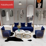 Nordic Light магазин роскошной одежды небольшой диван маникюрный салон приемный стол Интернет знаменитости салон красоты диван журнальный столик комбинация