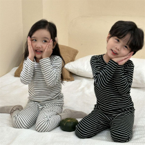 British next road childrens autumn clothes and autumn trousers suit autumn and winter warm home clothes for boys and girls baby underwear
