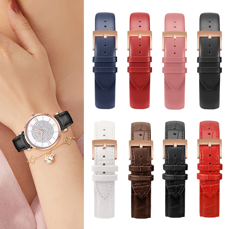 Gu Yi Watch Strap for Women, Original Ferris Wheel Ar1926 Men's Starry Sky Genuine Leather Suitable for Armani Watch Strap