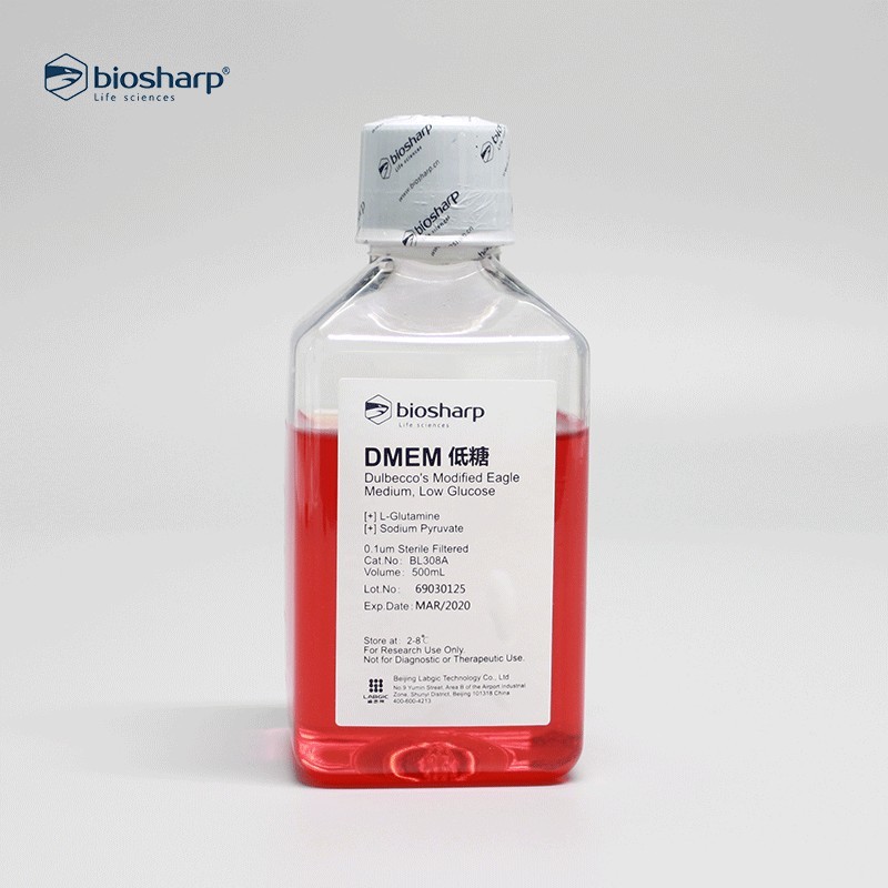 biosharp BL308A DMEM低糖液体培养基 含酚红丙酮酸钠不含HEPES