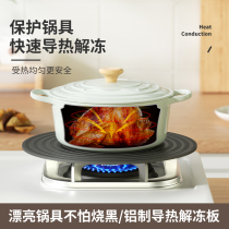 Thermal plate Gas stove Anti-burning black enamel pot Natural Gas household thawing pot kitchen heating pad