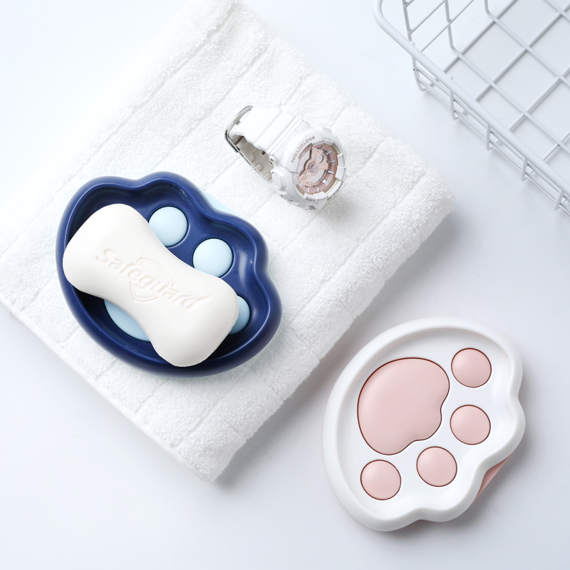 Cartoon Soap Box Creative Personality Cute Soap Rack Bathroom Free of perforated wall-mounted Washed Face Soap Box Shelve Drain