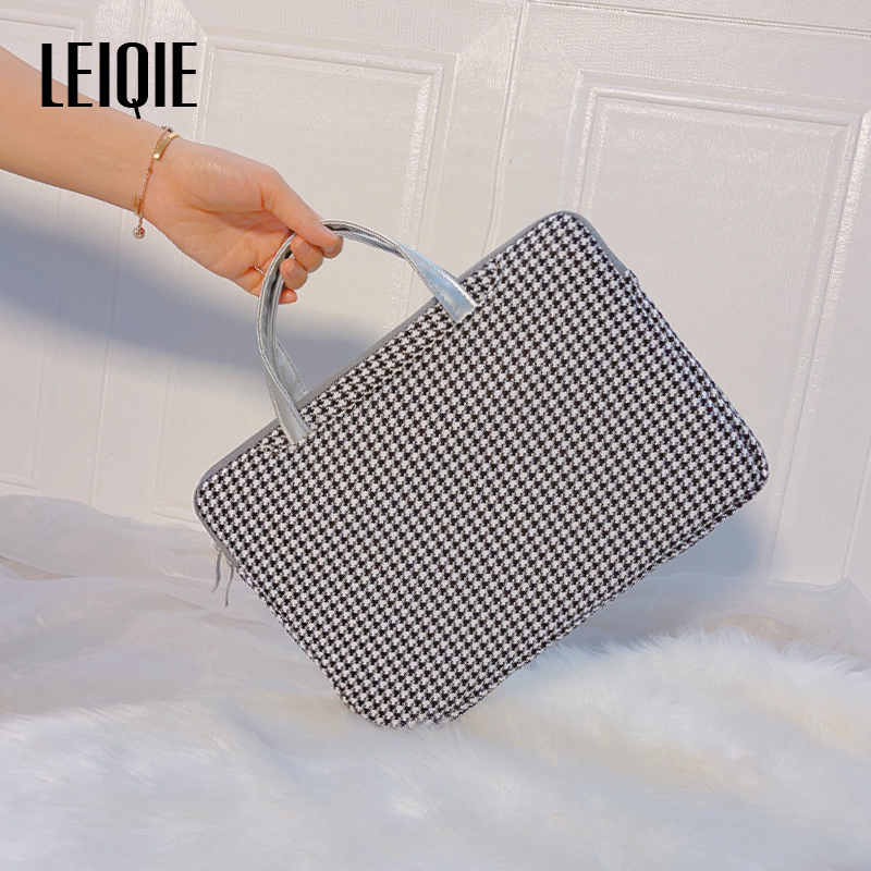 Recce Laptop Bag applies Huawei Apple Xiaomi Lenovo HP 14 inch ladies macbookpro13 Women's section handheld Oblique Cross Shockproof High Face Value Superior Feel 2023 New 12