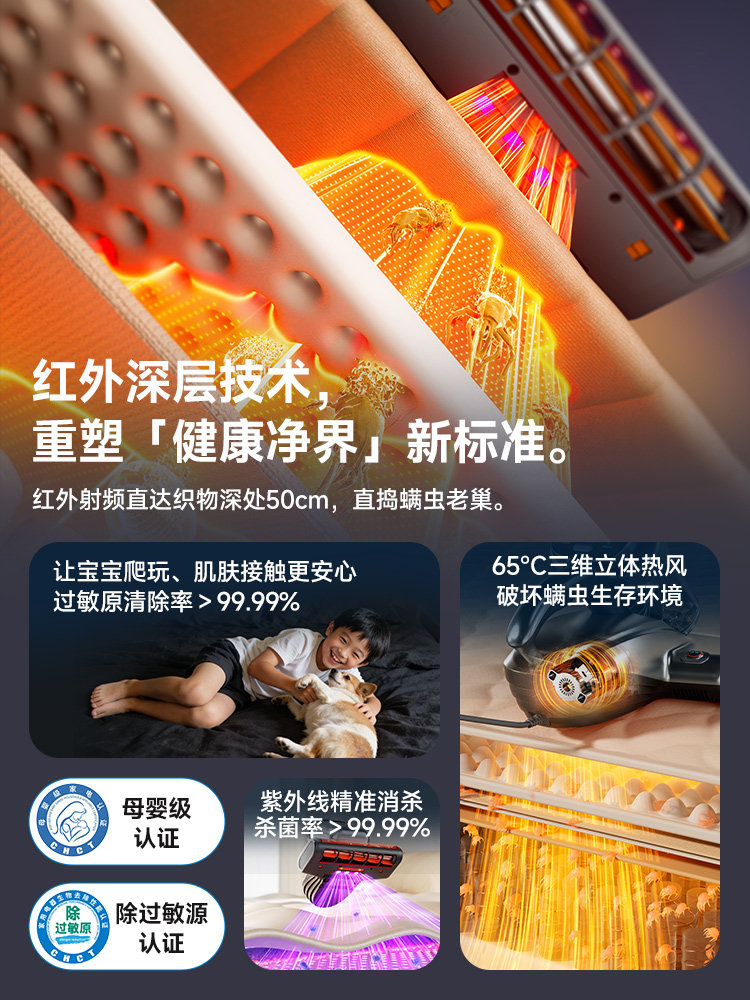[Recommended by Yang Ma's Show] Uwant Infrared Mite Remover, Skin Care Companion, Bed Vacuum Cleaner Cm2402