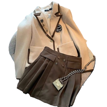 (Pamper Welfare) College Wind suit 2024 New lady Spring Little sub Inn Breeze Plexu skirts two sets