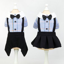 Dog summer clothing thin clothes lover loaded with kitty Bears teddy bombBeauty Small dog quadrillego Pet Pets Student Dress